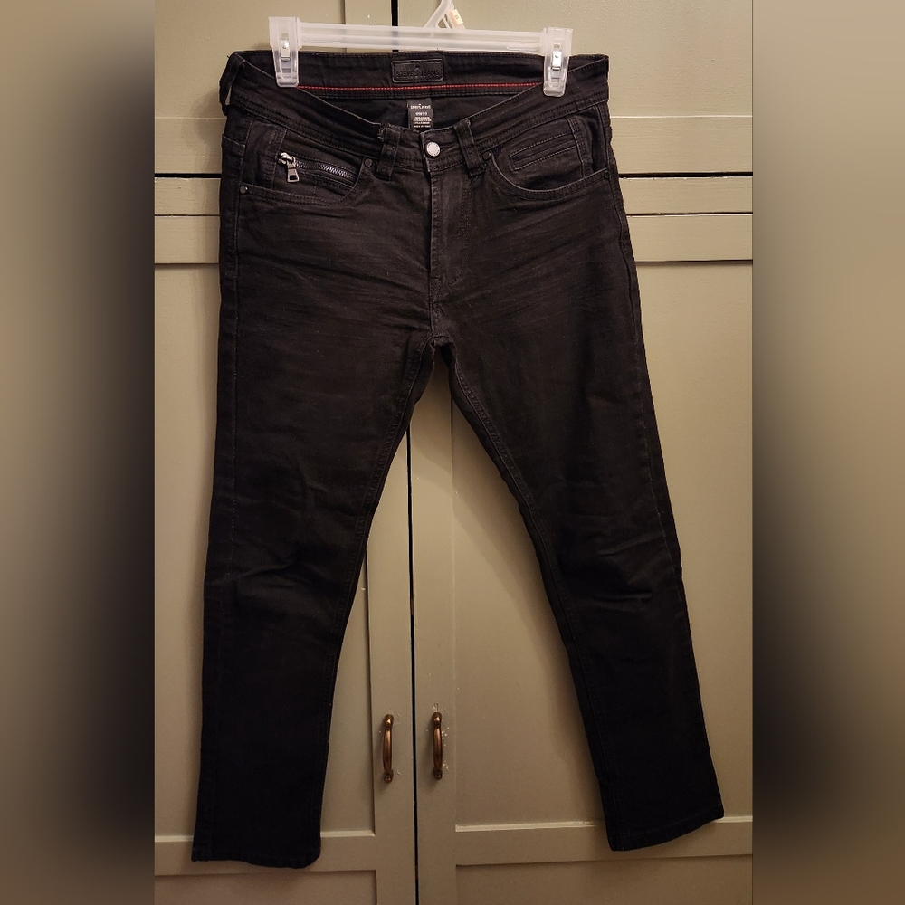 Steve's Jeans Black Slim/Straight Fit Jeans